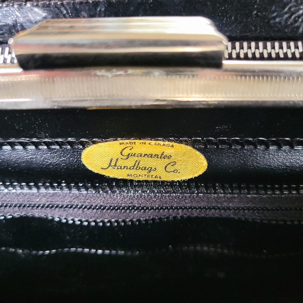 Vintage Black Structured Shoulder Bag - Picture 5 of 8